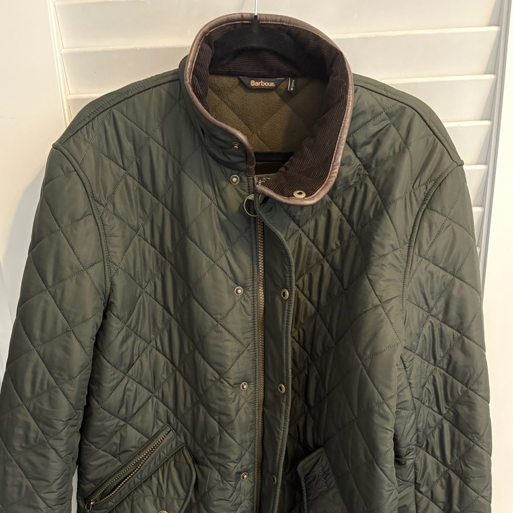 Barbour Men's Sage Quilted Powell Jacket